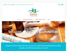 Tablet Screenshot of enlivenacupuncture.com